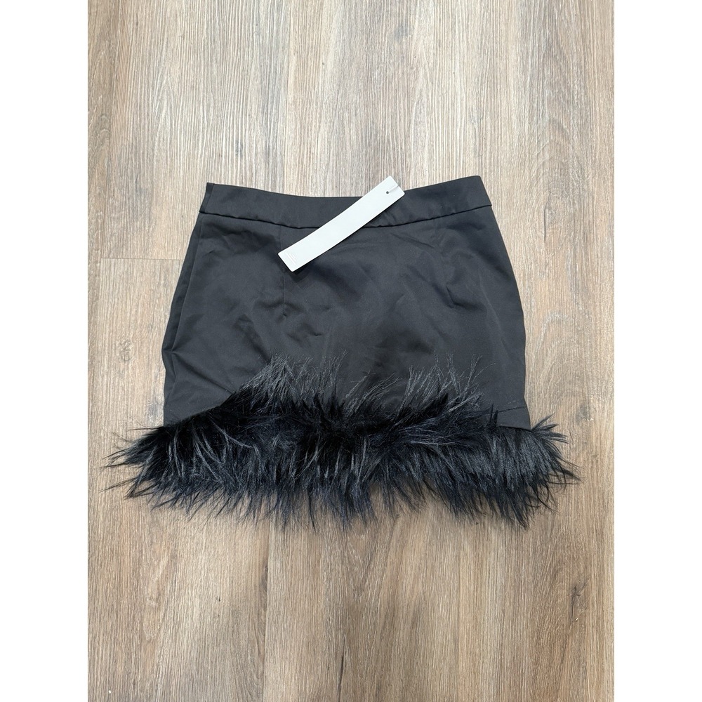 Missguided Skirt Womens Medium Feather Mini Party Statement